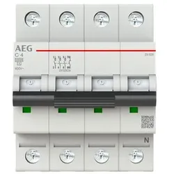 AEG EN103NC04 Leitungsschutzschalter AEG ElfaPlus 10 kA, C-Charakteristik, 4A, 3+N 2CDS273188R0044