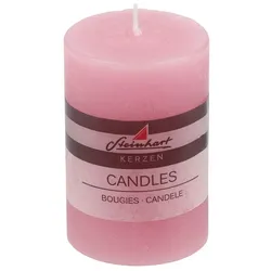Stumpenkerze Raureif 10 cm Wachs Rosa XS (Extra Small)