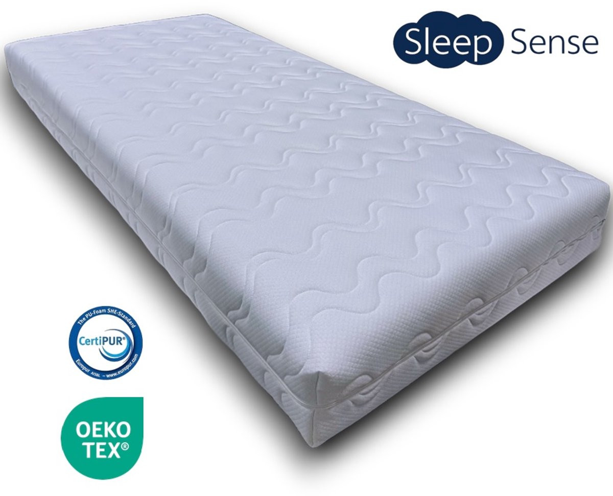 Sleep Sense kindermatras 90x200 cm met koudschuim HR60 en afritsbare hoes