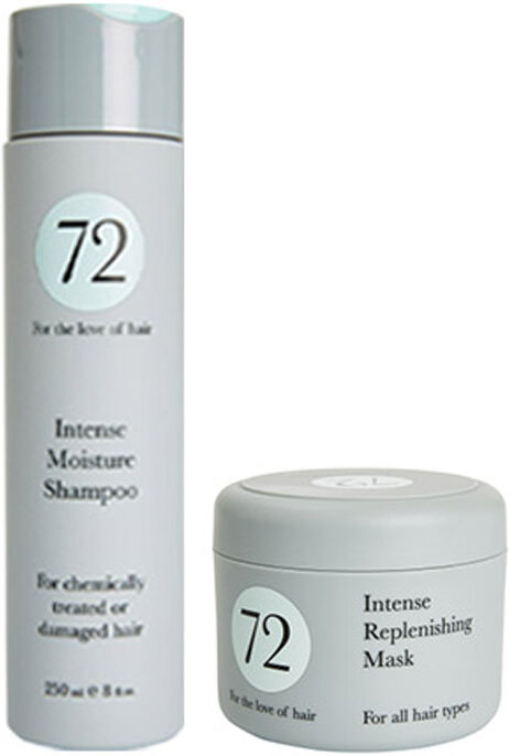 72 Hair Intense Moisture Shampoo 250ml & Mask 250ml Duo