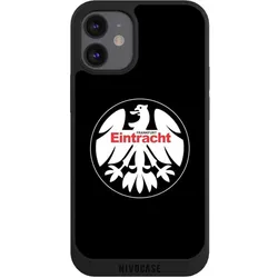 Nivocase Handyhülle für Apple iPhone 12 mini Hülle NIVOpure Case Schwarz Eintracht Frankfurt Offizielles (Apple iPhone 12 mini), Smartphone Hülle, Schwarz