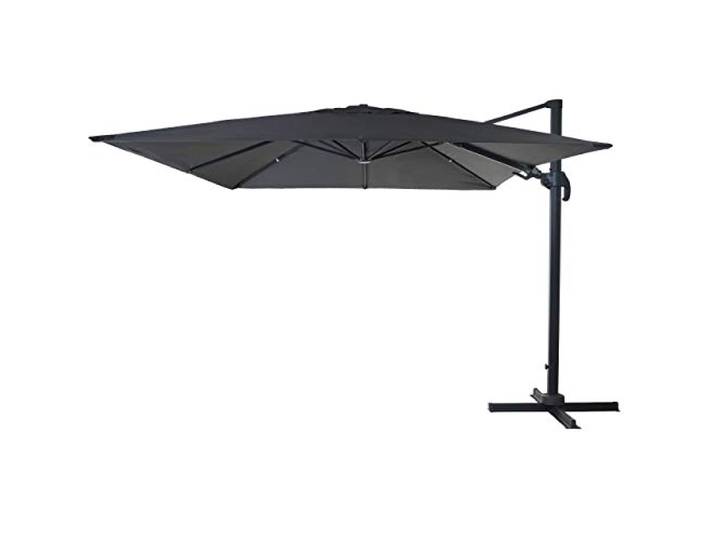 Mendler Gastronomie-Ampelschirm HWC-A96 3x4m - anthrazit ohne Ständer