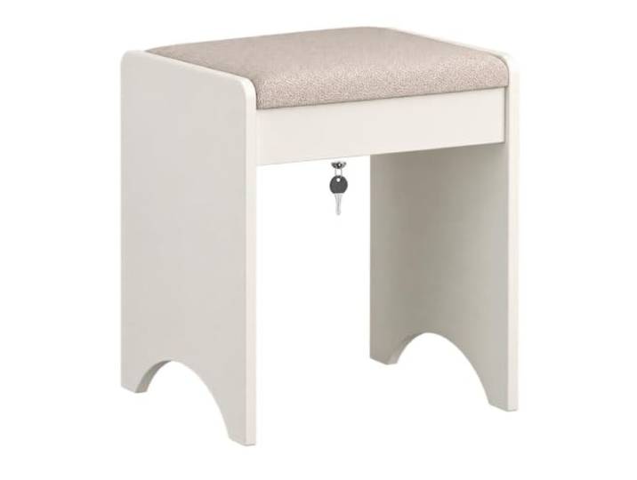 WSJJXS Hocker mit Verstecktem Stauraum und Gepolsterter Sitzfläche Mehrschichtiges Holz, E0 Platte, Platzsparend, Einfache Montage(White,Style C)
