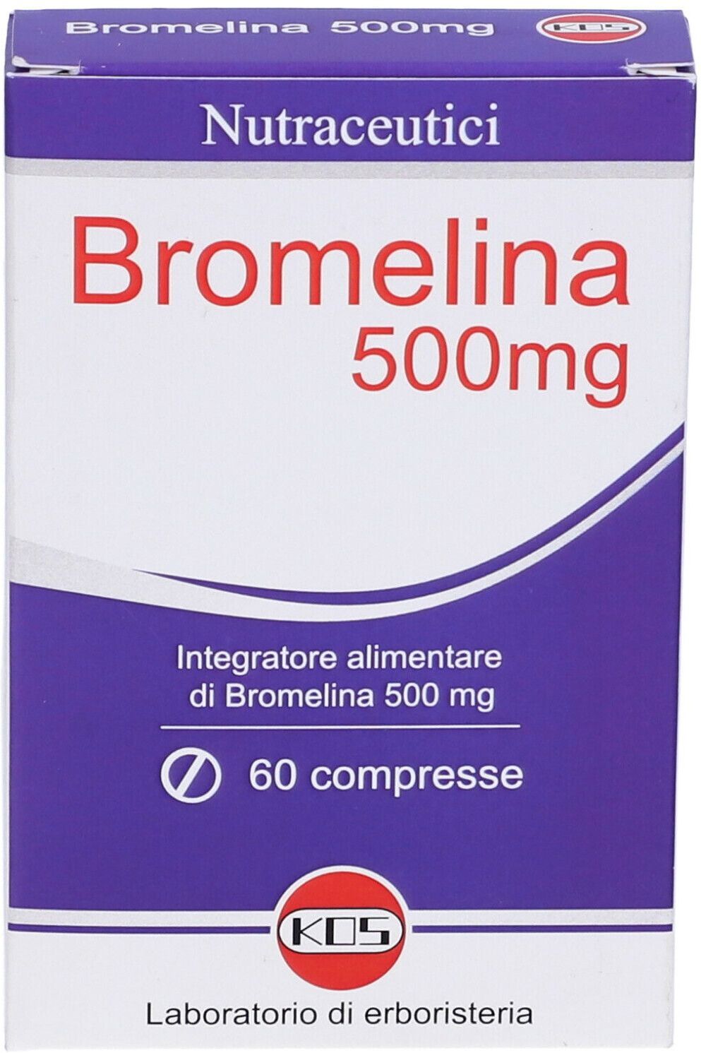 KOS Srl KOS, Bromelina 500mg, 60 Compresse
