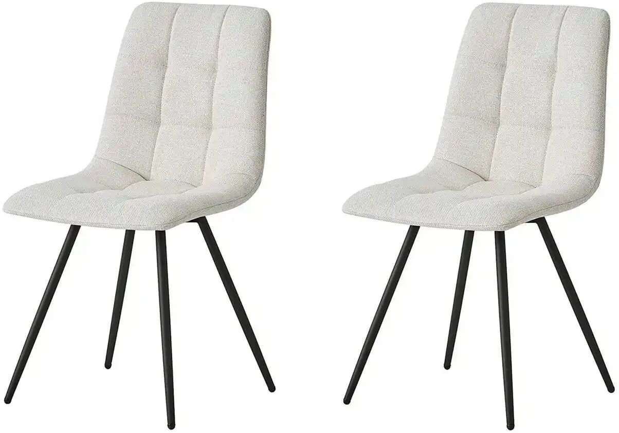 Höffner Stuhl 2er-Set  Bjorn ¦ beige ¦ Maße (cm): B: 45 H: 85