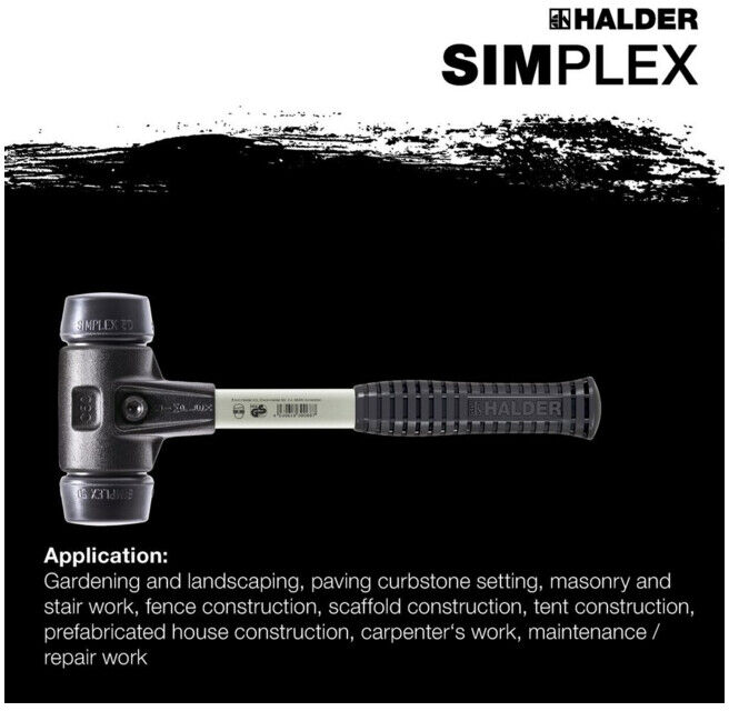 Halder Schonhammer SIMPLEX Fibre 40mm Caoutchouc (3702.040)