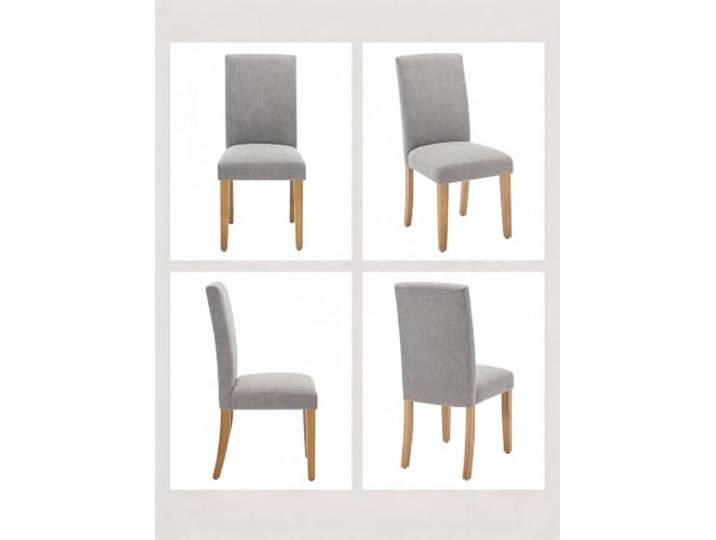 Koioplie 2er-Set Esszimmerstühle mit Leinenbezug, gepolstert, Holzbeine, Gepolsterte Sitzfläche, hoher Rücken, stabile Holzbeine, dekorative Ziernaht, strukturierter Leinenbezug