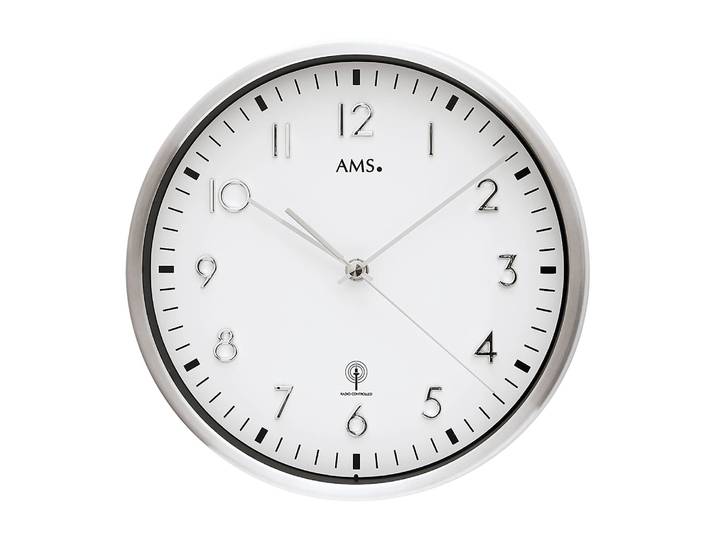 Wanduhr Con Con Aluminium, gebürstet Ø 25cm Silber