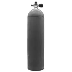 MES Alutauchflasche - Alutank - Dirty Beast - 11.1 Liter - 207 bar - Ventil 12544-RE mit Handrad rechts