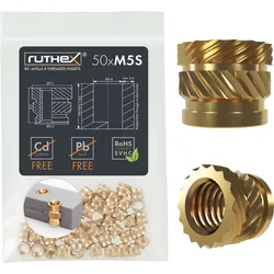 RX-M5SX5,8 - 3D Druck, Gewindeeinsätze, M5x5,8 (Short), 50 Stück