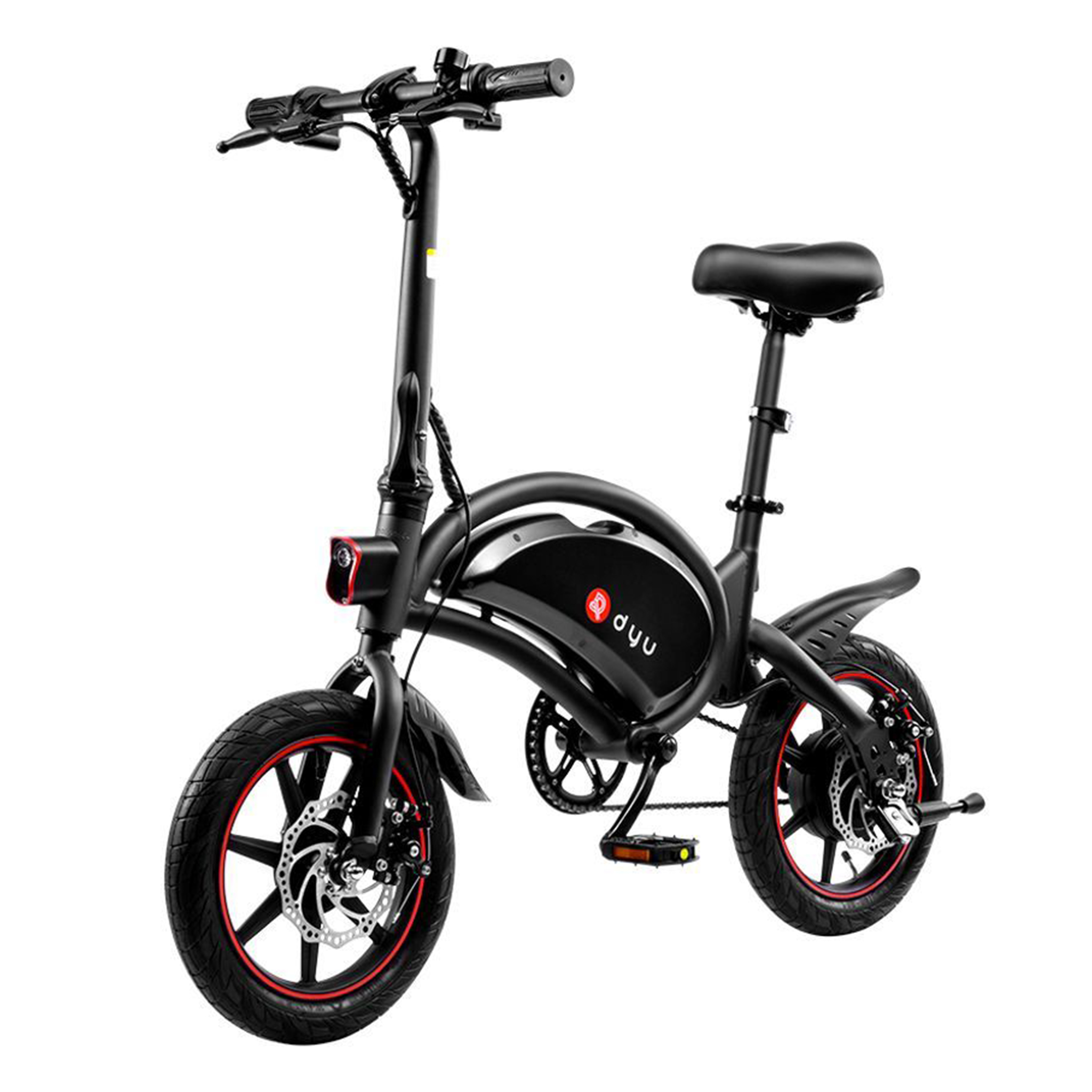 DYU D3F 14 "Faltendes Fahrrad E-Bike 250W Mountainbike 36V 10AH CityBike 25km / h Elektrofahrrad Wasserdichte Elektrische Fahrrad Doppel-V-Bremse