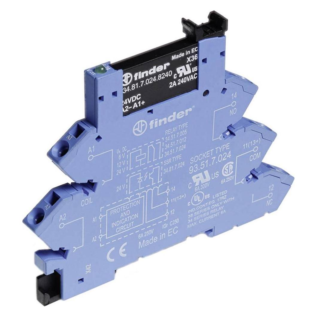 Finder Koppelrelais mit Halbleiter 2A 24VDC (3891.7024.9024)