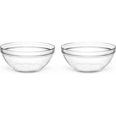 Schale PASABAHCE "Chefs, 30 cm, 2 Stück", transparent, H:12,6cm Ø:30cm, Glas, Schüsseln, Schale, stapelbar, spülmaschinen- und mikrowellengeeignet