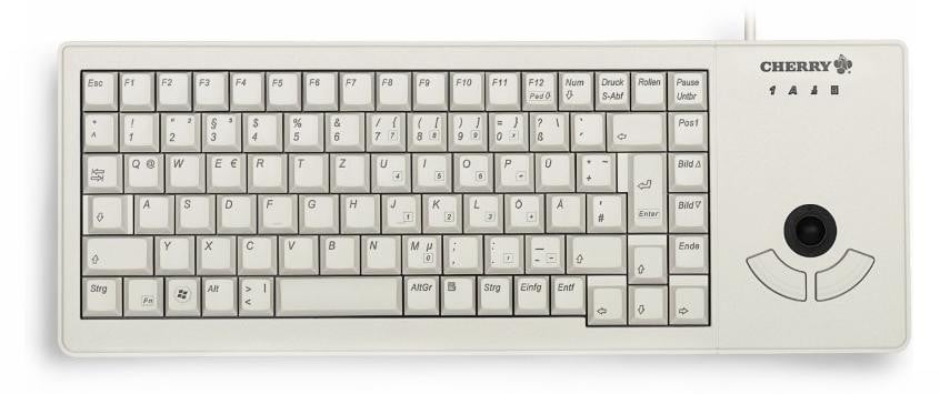 Cherry Compact Trackball-Toetsenbord, Grijs
