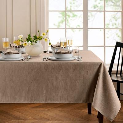 Threadmade Home Llc Branam Rectangle Tablecloth, 60 x 102, Taupe