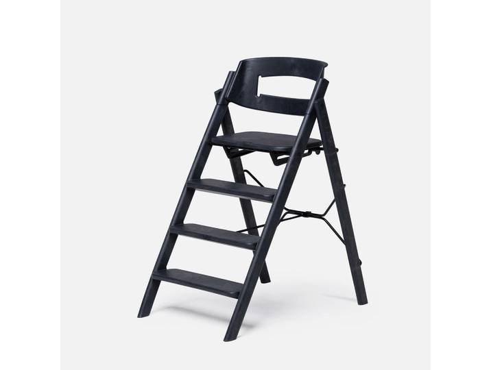 Hochstuhl Kaos Klapp, Schwarz, Kunststoff, Naturmaterialien, 45.5x81 cm, EN 71, EN 14988, höhenverstellbar, zusammenklappbar, Babymöbel & Kindermöbel, Babyzimmer, Hochstühle