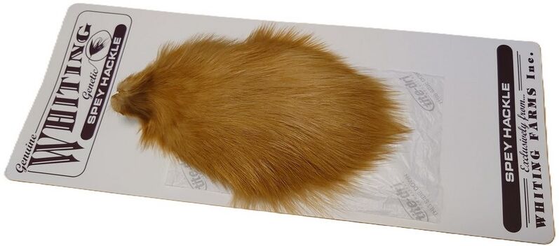 Whiting Spey Hackle Hen Cape-White Dyed Tan