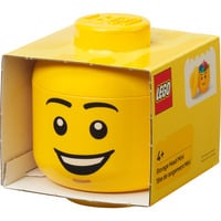 LEGO Storage Head "Happy Boy", mini, Aufbewahrungsbox gelb