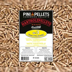 PINI Hartholz Pellets Nr. 3 Pizza Ofen Speziell für pelletbetriebene Pizzaöfen 10 Kg