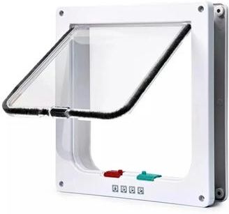 Uplift Essentials Weatherproof 4 Way Locking Pet Door white l