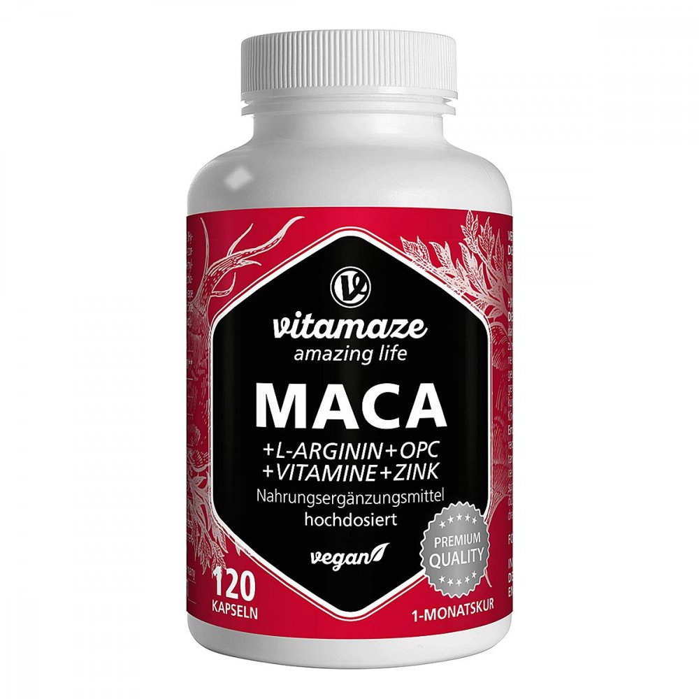 Vitamaze GmbH Vispura MACA 10:1 HOCHDOSIERT+L-Arginin+OPC+Vit.vegan 13815330