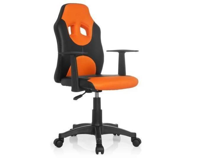 KID GAME AL - Kinderdrehstuhl Schwarz/Orange
