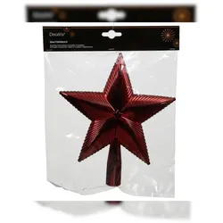 Christmas Decorations 21cm Christbaumspitze Stern Strukturiert Weihnachtsbaumspitze Tannenbaumspitze Christbaumschmuck Weihnachtsbaumschmuck Ochsenblut