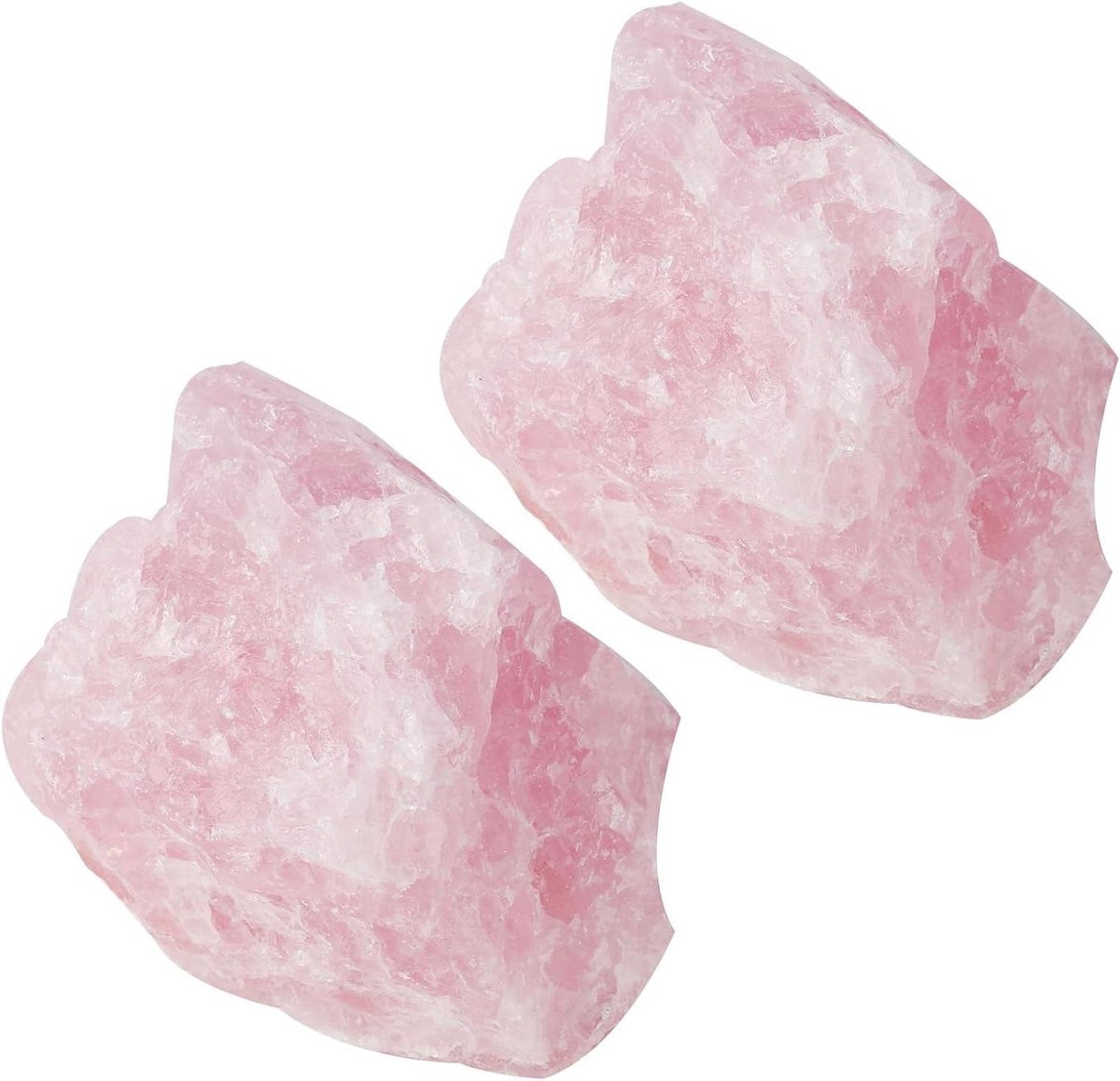 Rozenkwarts Ruwe Steen - Kristal Hartsteen voor Meditatie en Decoratie - Roze - 3-5 cm