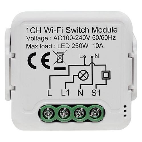 Netplus NPLLSW01-10A - Smart Relay Switch Module 10A 1-channel Wi-Fi (Schaltaktor) (NPLLSW01-10A)