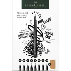 FABER-CASTELL Handlettering-Set Pitt Artist Pen Schwarz