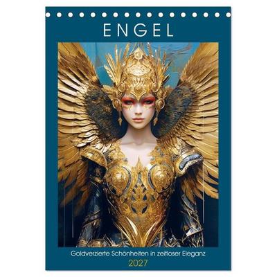 Engel. Goldverzierte Schönheiten in zeitloser Eleganz (Tischkalender 2027 DIN A5 hoch), CALVENDO Monatskalender