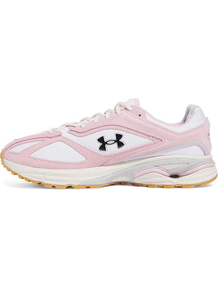 Under Armour Leder-Laufschuhe in Rosa/ Weiß - 38