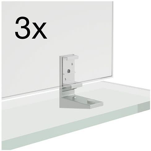 LAUFEN Frame 25 Set zur Fixierung der Ablage am Spiegel, 3 Stk