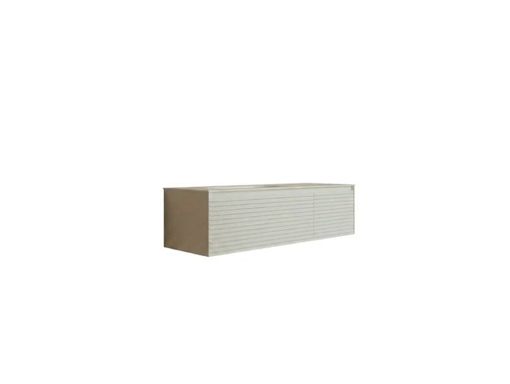 Meuble salle de bain bois contreplaqué blanc 119cm