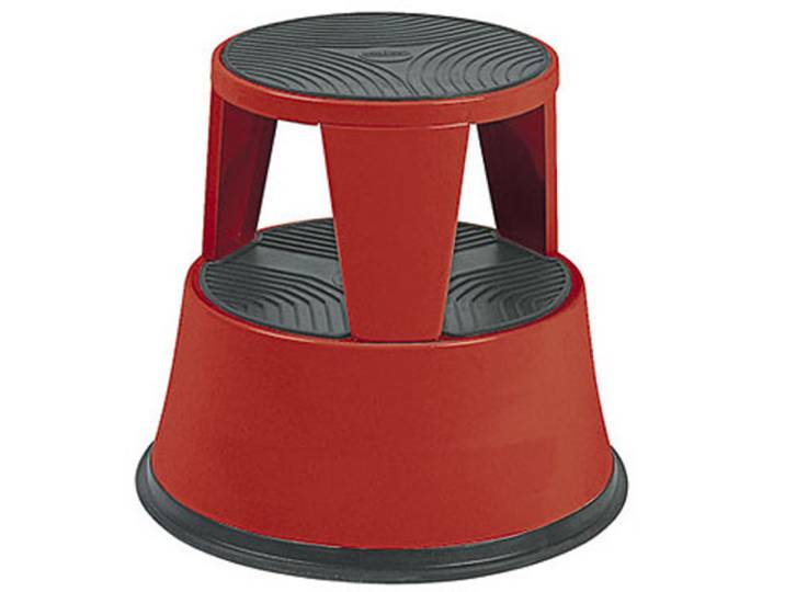 Marchepied tabouret métal rouge