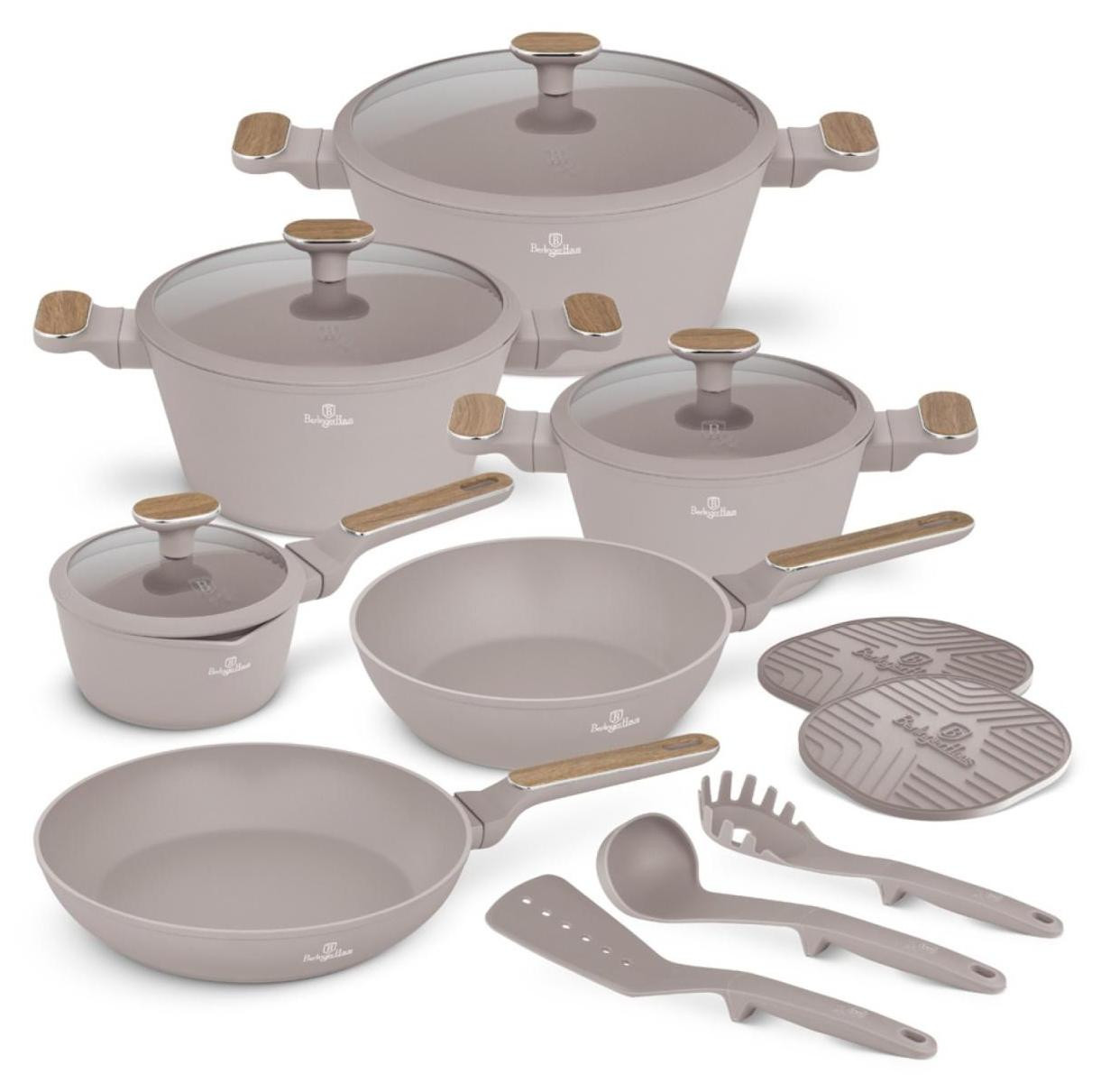 Berlinger Haus BH8344 kookgerei set - Taupe - Nordic stijl