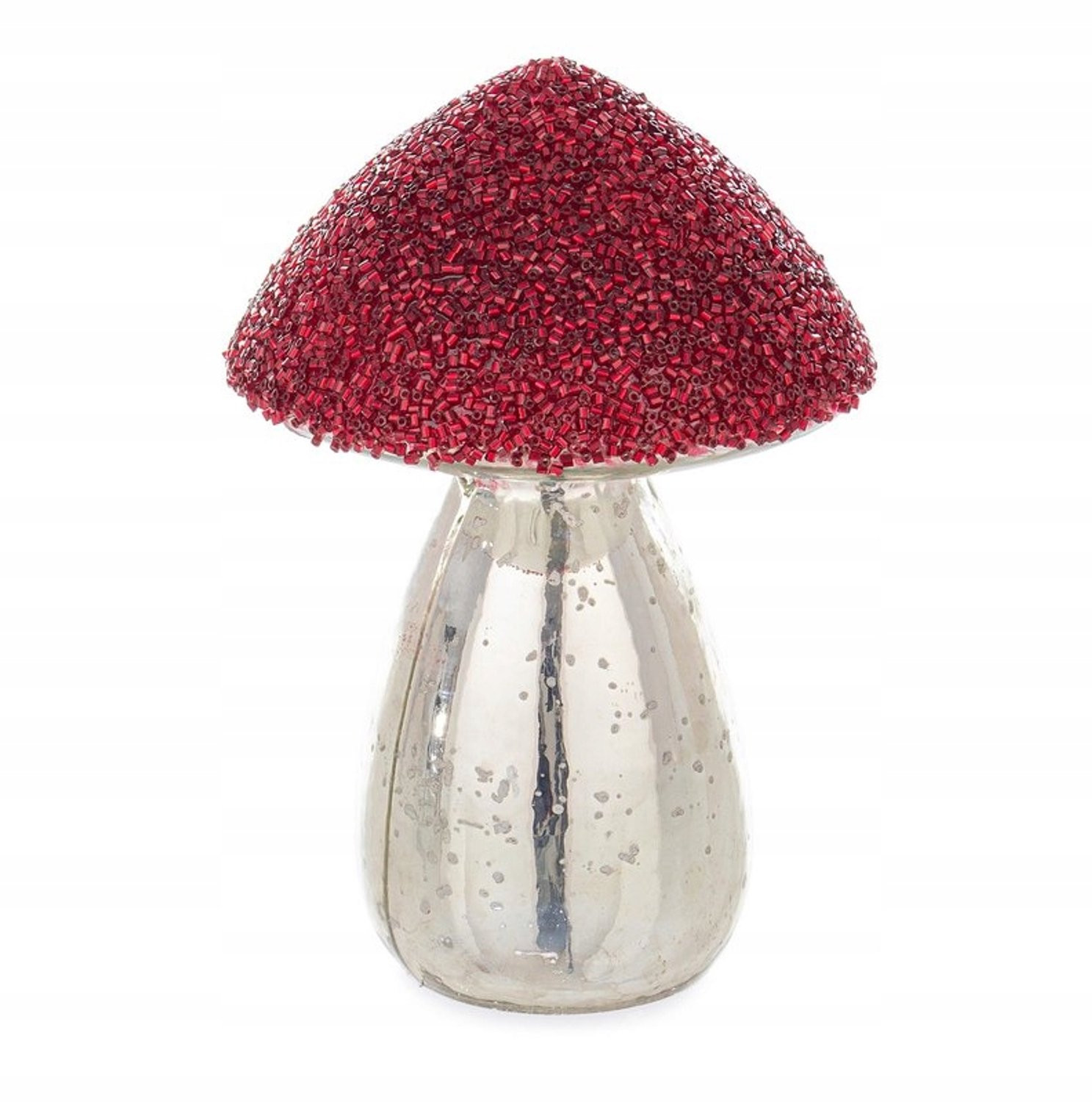 Bizzotto Glazen Paddenstoel Decoratie Brillant Red Hoogte: 13,5 cm