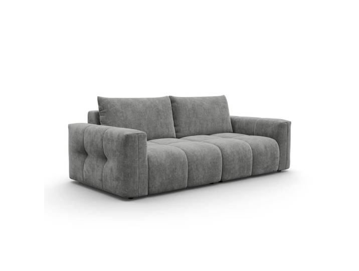 Canapé 3 places, tissu gris