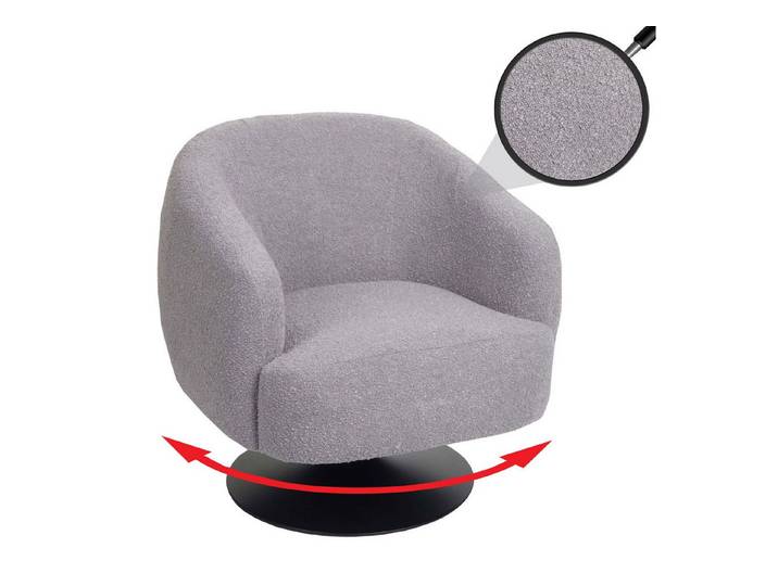MCW Loungesessel MCW-J76, Moderner Lounge-Stil, Sitzfläche hat Taschenfedern, drehbar