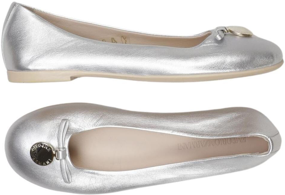 Giorgio Armani Emporio Armani Mädchen Kinderschuh, Silber, Gr. EU 32, Leder - Second Hand