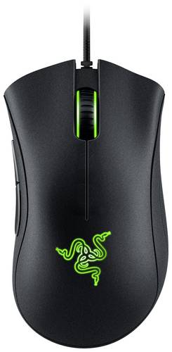 RAZER DeathAdder Essential Ergonomische Gaming-Maus Kabelgebunden Optisch Schwarz 5 Tasten 6400 dpi Ergonomisch, Beleuchtet