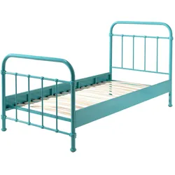 METALLBETT Karlyn 210x111x98 aus Metall in Türkis