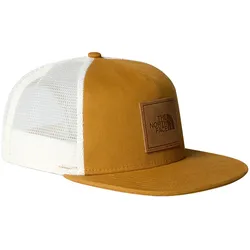 The North Face Unisex Half Dome Trucker Cap - STK - Timber Tan/Leather Patc