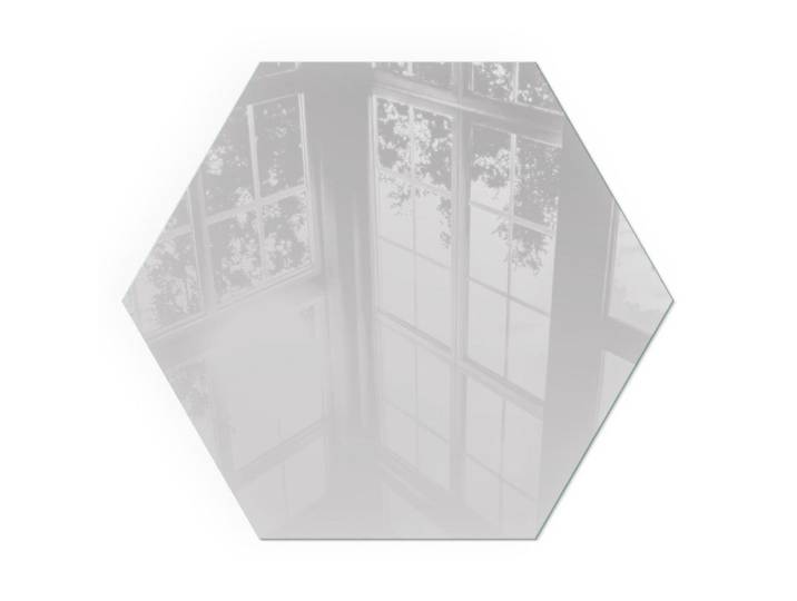 Tulup Kaminbodenplatte h40 cm - Farbe Grau, Glas, Sechseckig, 40x40x0.4 cm, Elektrogeräte, Heizgeräte, Elektrokamine