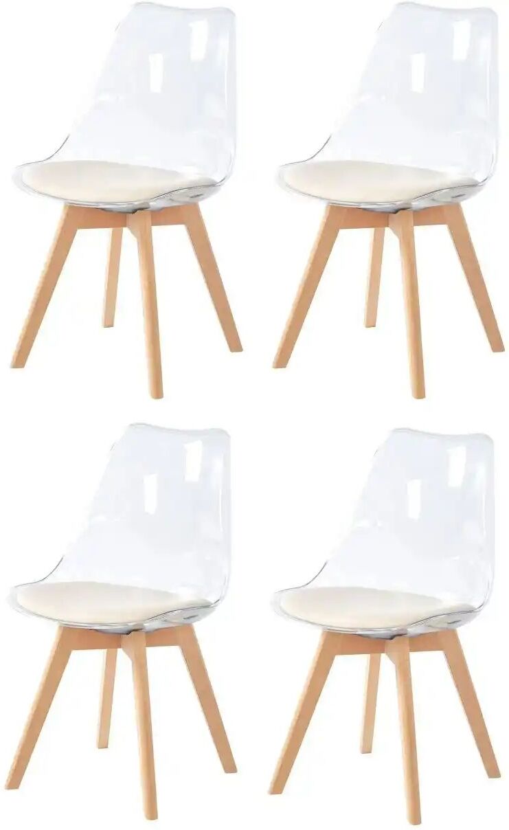 Höffner Stuhl 4er-Set  Carmen ¦ beige ¦ Maße (cm): B: 49 H: 84