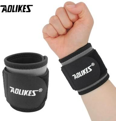 Uplift Picks AOLIKES Adjustable Wrist Brace For Weightlifting And Fitness black With Gray