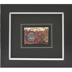 Kunstdruck HUNDERTWASSER (BH 43x38,50 cm) - bunt - BH 43x38,50 cm