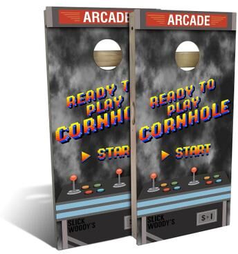Skip's Garage Arcade Game Outdoor Cornhole Board Set