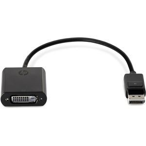 HP Displayport-Adapter FH973AA, DP 1.1, 60 Hz, DVI-Buchse auf DP-Stecker, schwarz, Full-HD