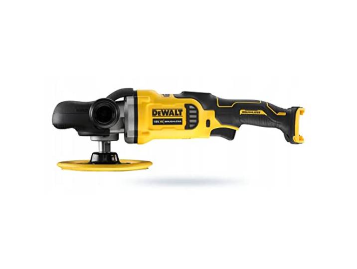 DEWALT 18 Volt Akku-Rotationspolierer (180 mm) DCM849N (bürstenloser Motor, Drehzahlvorwahl, Sanftanlauf, Klettfix-System, gedämpfter Teller zur Druckreduzierung, ohne Akku und Ladegerät)
